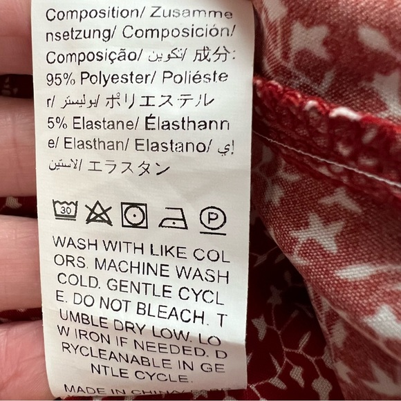 Shein Crop top Size M Red Floral - Picture 4 of 8